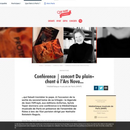 Conférence | concert Du plain-chant à l’Ars Nova...
